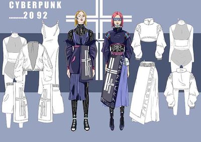 周玉林 賽博朋克-2092-服裝設計